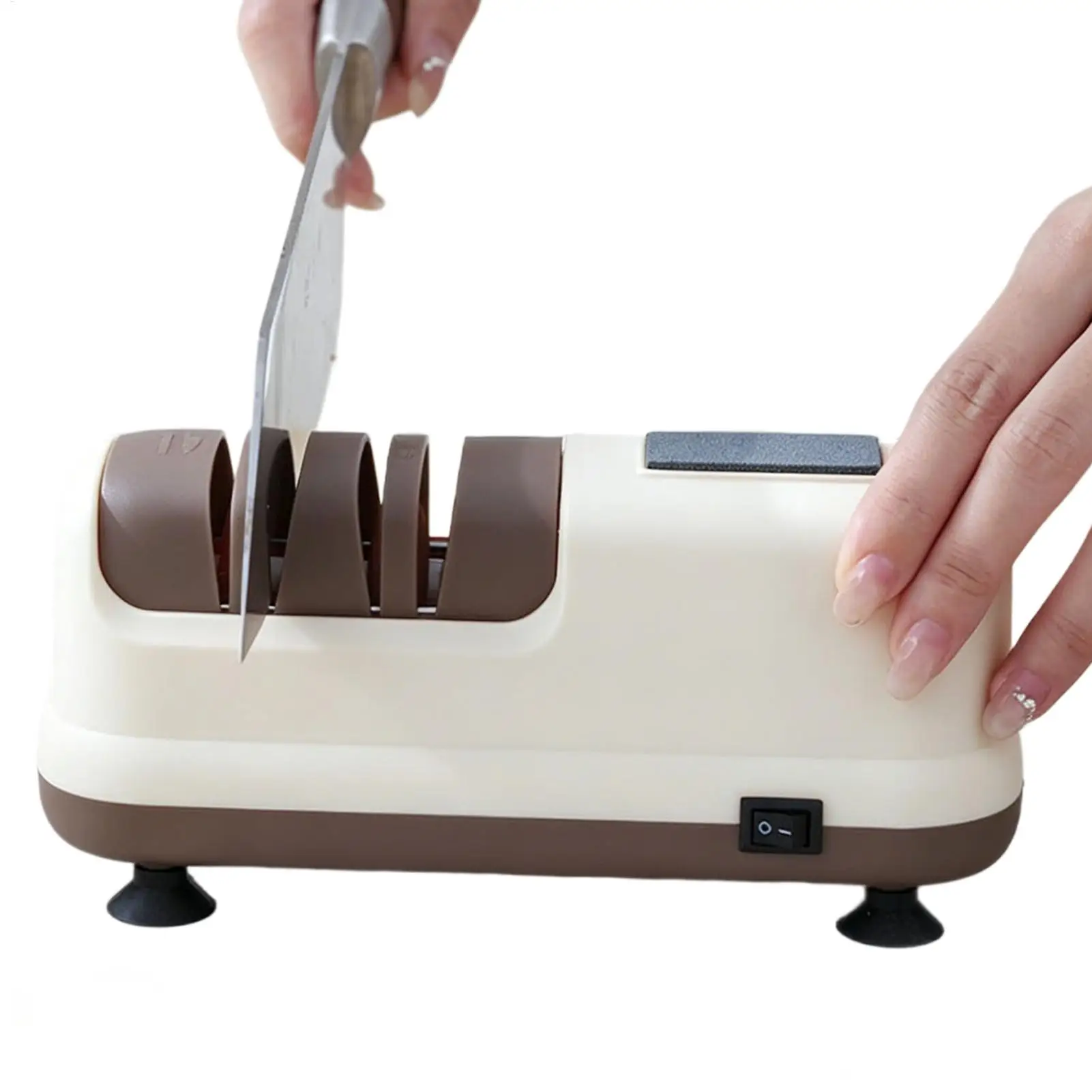 

Electric Cutter Sharpeners For Kitchen 4-Stage Scissor Grinding Stone With Suction Cup Base USB Charging Electric Chef Cutter