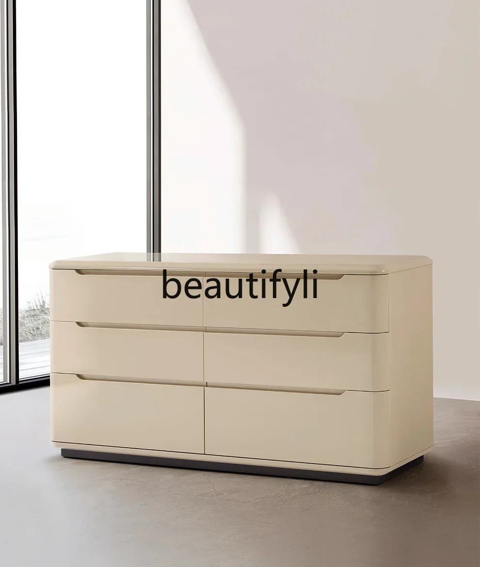 Six-bucket cabinet against the wall Bedroom storage cabinet Light luxury high-end makeup table