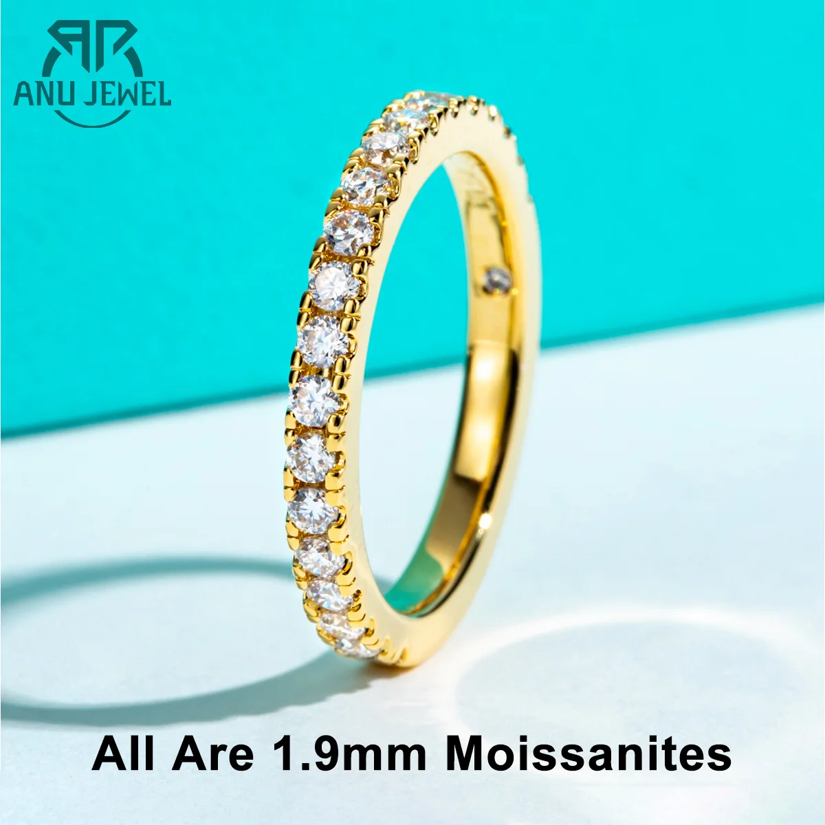 anujewel d cor moissanite anel banda diamante para as mulheres aneis de casamento banhado a ouro 18k cor amarela joias por atacado 19 mm 01