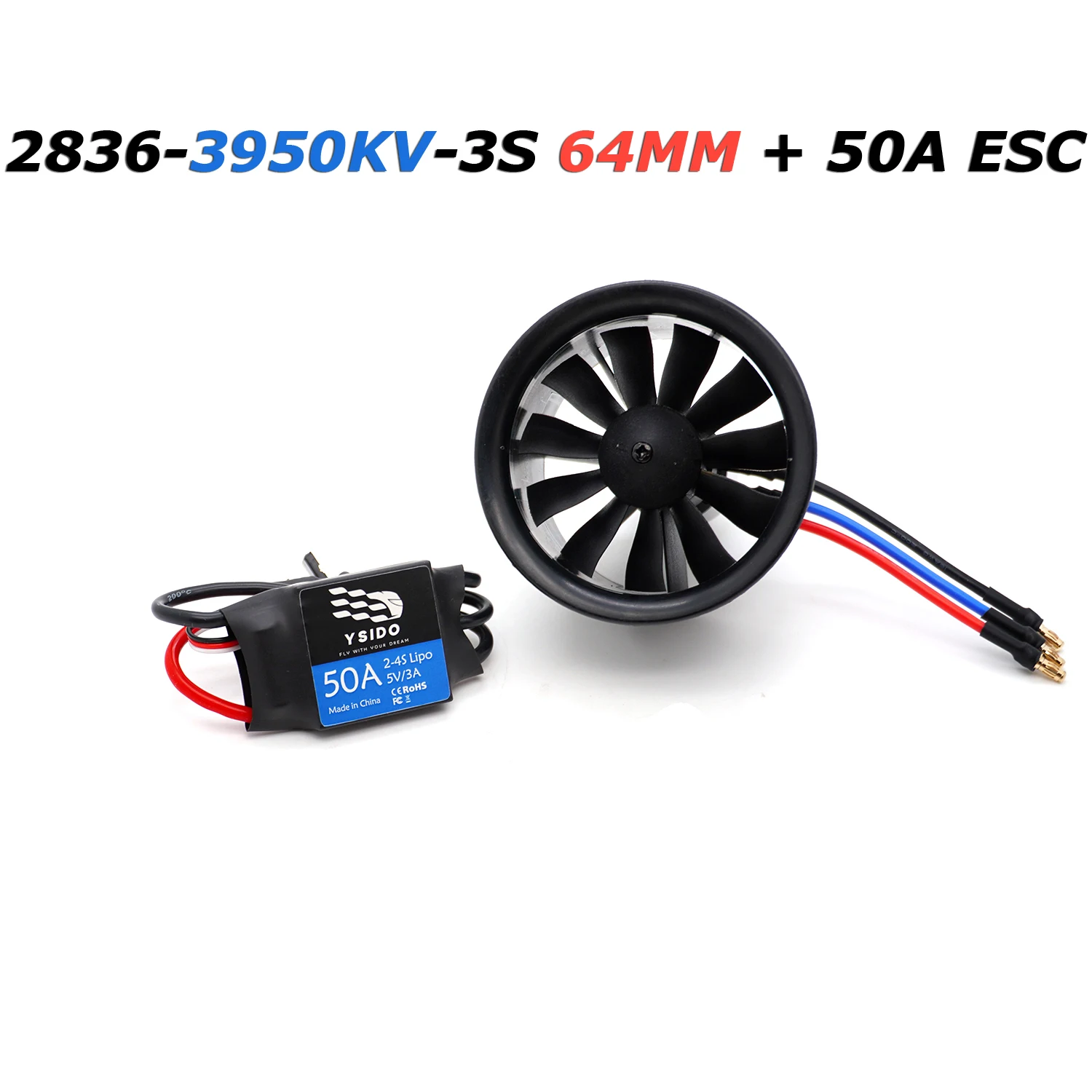 50/64/70mm RC EDF Motor Impeller 11-Blätter 3S-6S 40A 50A 80A ESC Bürstenloser Antrieb für RC JET Flugzeug EDF Flugzeugteile