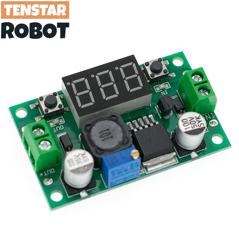 LM2596 BUCK 3A DC-DC Voltage Adjustable Step-Down Power Module + Red LED Voltmeter LM2596S-ADJ 4-40V to 3.3V/5V/9V/12V/24V