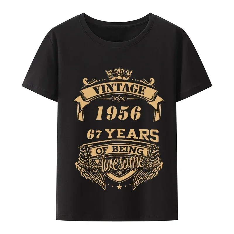 Classic 67th Birthday Gift Serial T Shirts Born In 1956 67 Years Old T Shirts Graphic  Dad and Grandpa Summer T-shirt