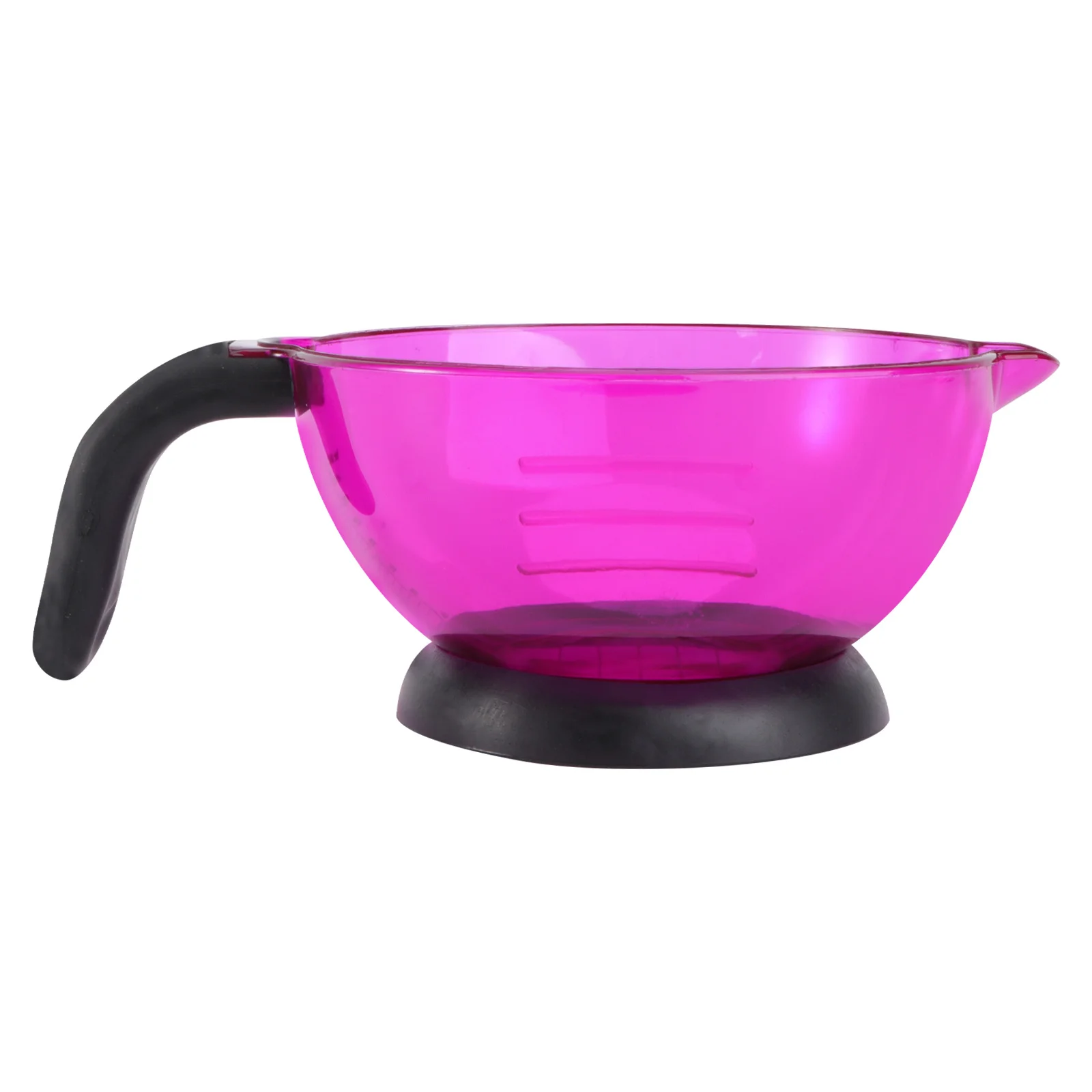

1pc Silicone Mixing Reusable Hair Coloring Bowl For Diy Salon Dyeing Sturdy Tint Cup Handle Hair Coloring Bowl Purple