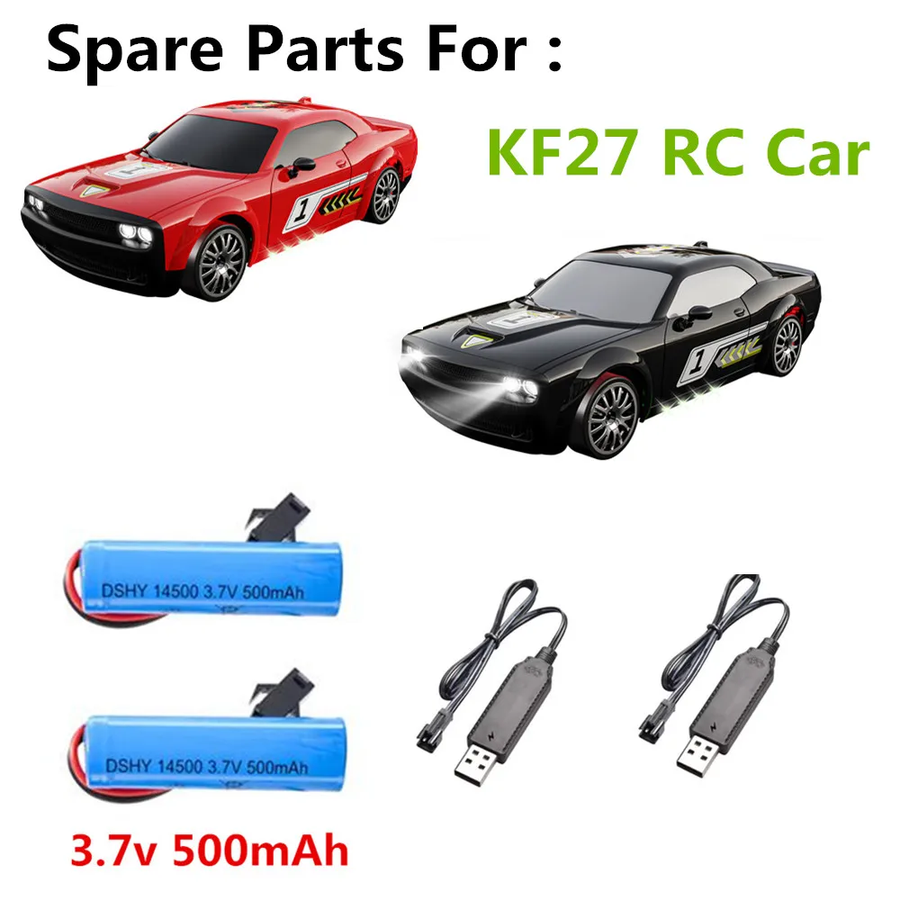 KF27 Parts Battery 3.7V 500mah SM-2P Plug / USB charging cable / Accessories Use For: KF27 RC Car Accessories