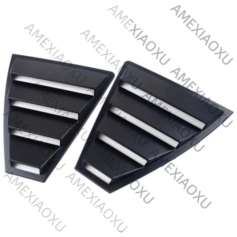 AMEXIAOXU  Rear Quarter Side Window Louvers Vent Cover Trim Panel Window Blinds Triangular For Elantra 2017 2018 2019