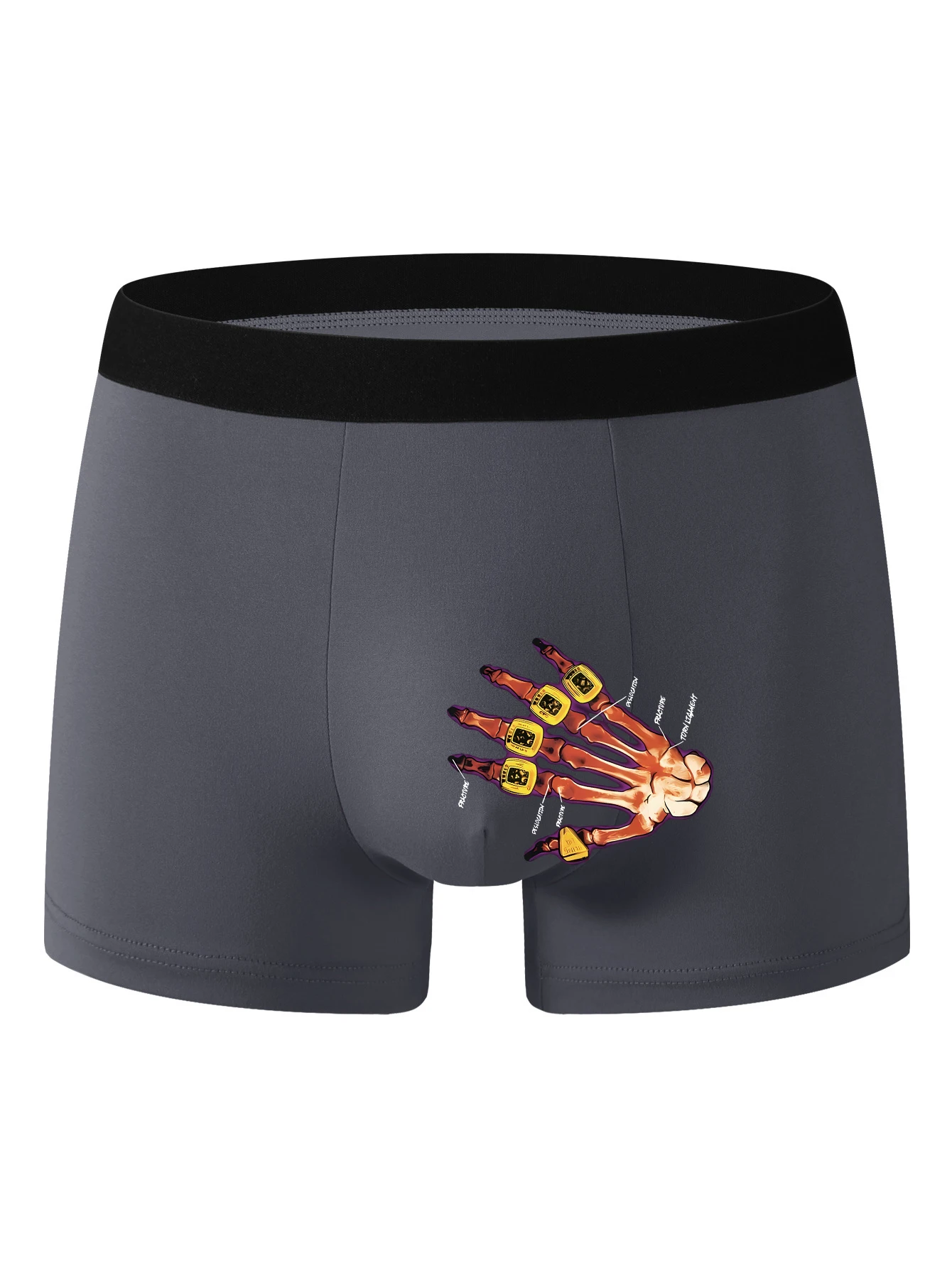 The men underwear is very comfortable simple close-fitting four-corner shorts have a logo for the new style in the summer of 25