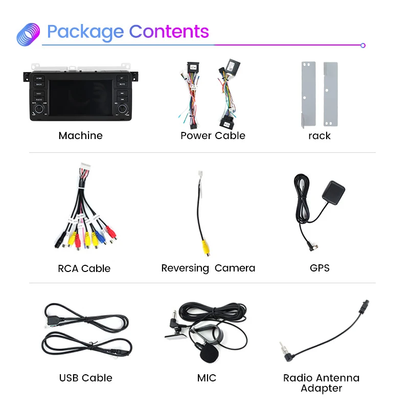 4-Core 2 Din Android 13 راديو السيارة التلقائي الوسائط المتعددة Automotivo Carplay GPS ستيريو لسيارات BMW E46 كوبيه M3 روفر 316i 318i 1999-2005