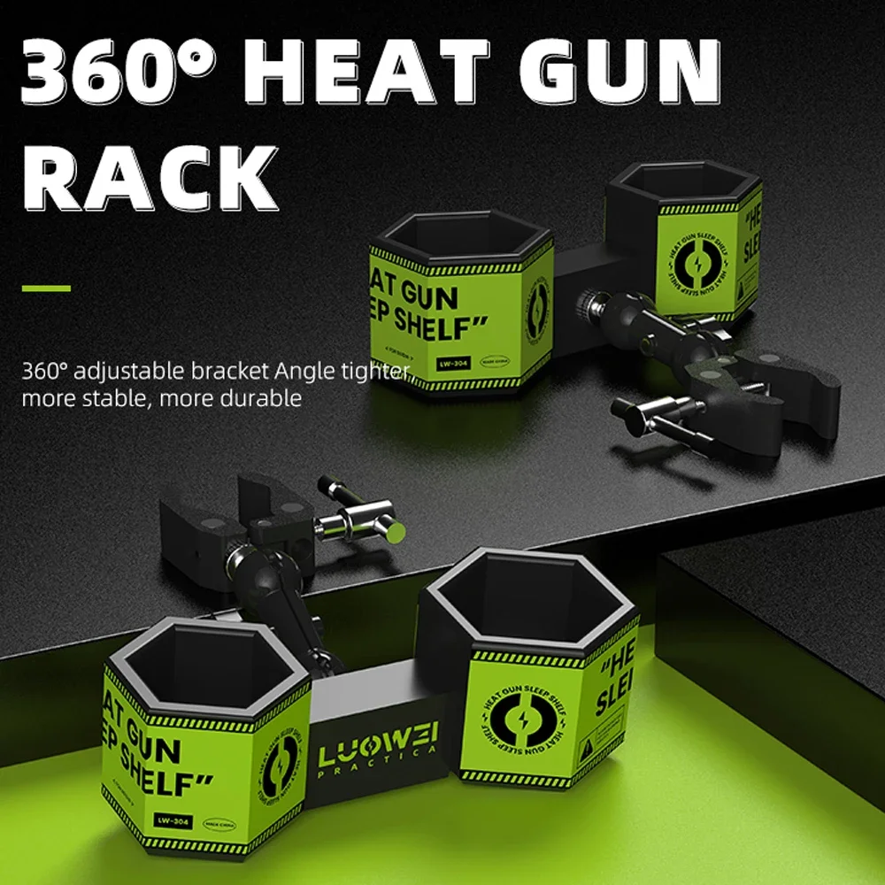 

Luowei LW-304 Solder Station Holder Support Heating Station Adjustment Angles Built-in 10 Powerful Magnets with Sleep Function