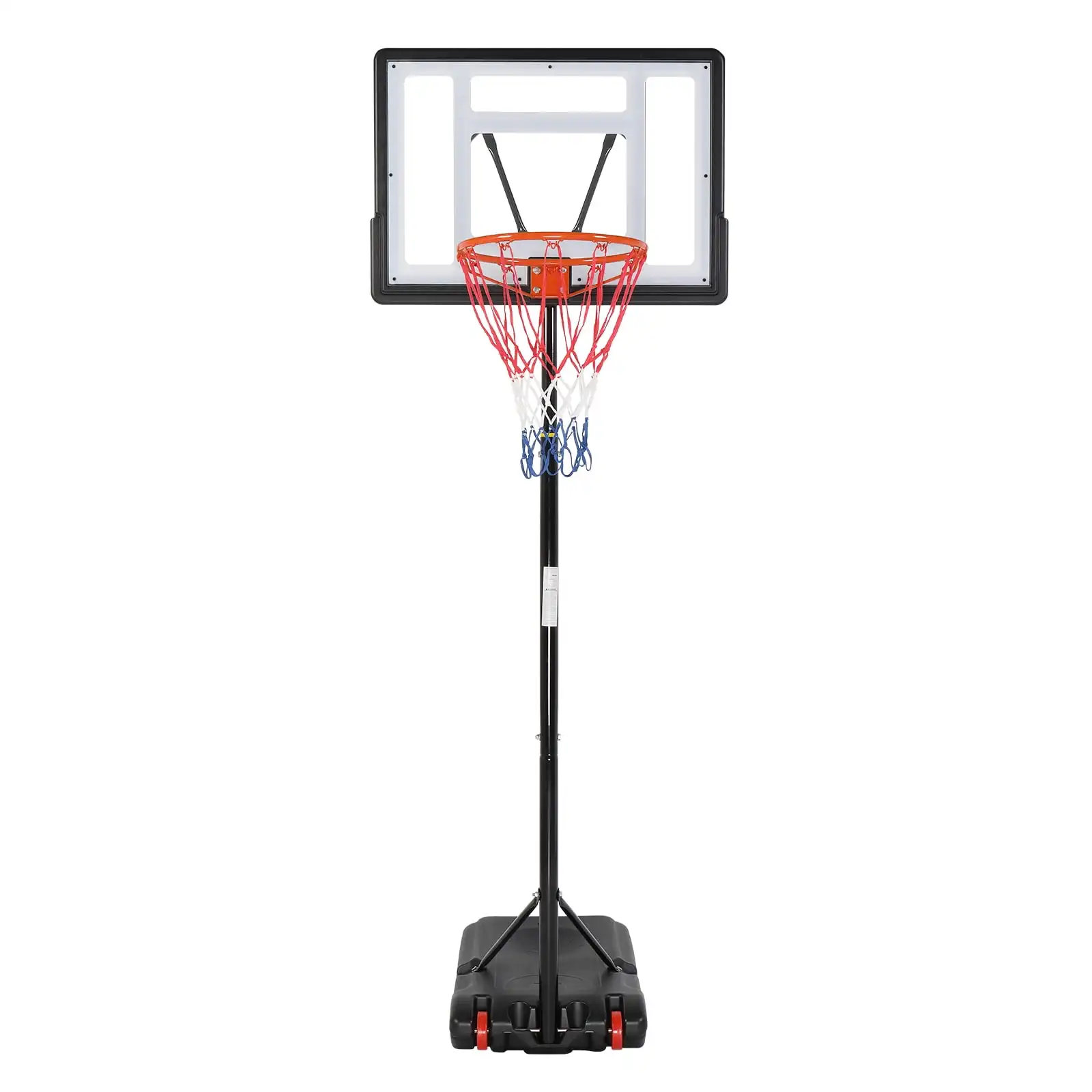 

Ktaxon 33 In. Portable Basketball Hoop Stand, 6.5-8 ft Adjustable Basketball Goal System, with PVC Backboard Indoor/Outdoor