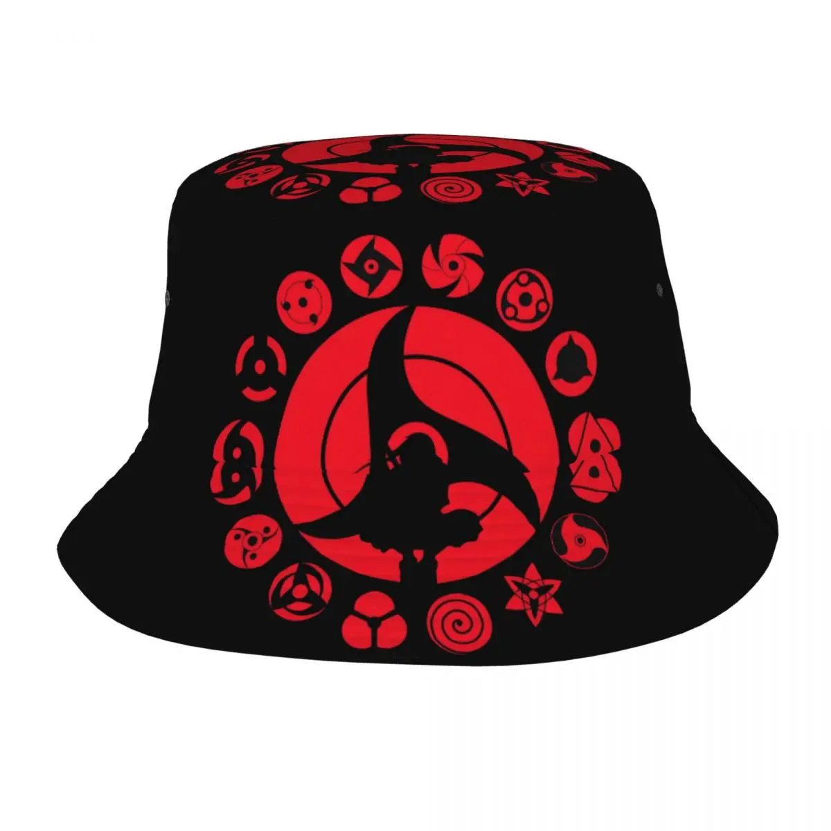 Individueller N-Naruto S-Sasuke Comics Bedruckter Fischerhut für Damen und Herren, Modischer Sommer-Outdoor-Sonnenhut