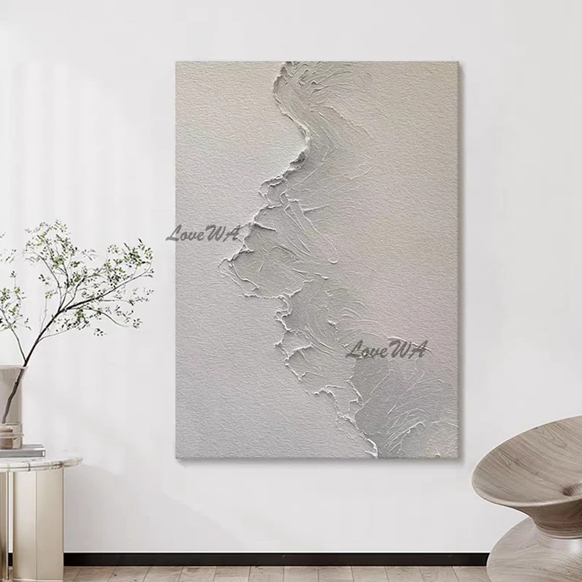 

Простая толстая текстура, абстрактная картина на холсте, картины современного искусства ручной работы, настенные украшения для гостиной, без рамки