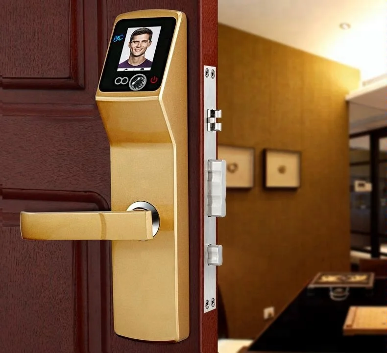 Cerradura de puerta con reconocimiento facial y tarjeta inteligente de alto nivel