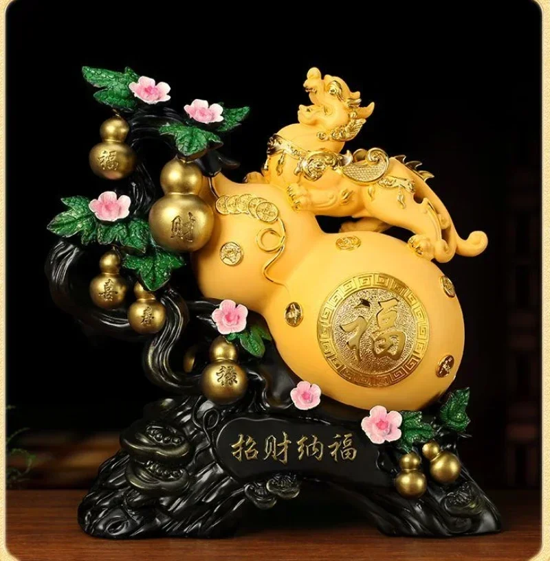 

Attract Wealth Fortune Gourd Brave Ornaments Housewarming Living Room TV Cabinet Home Decor