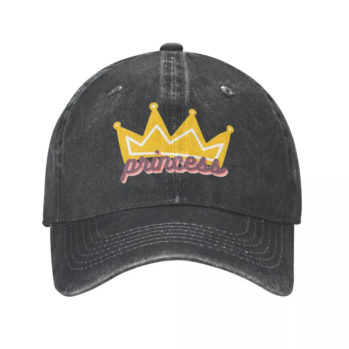 Crown Baseball Cap Princess Peach Cool Men Women Washed Trucker Hat Breathable Custom Skate Snapback Cap Birthday Present