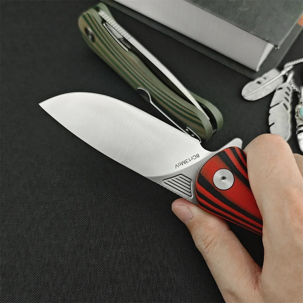 Folding Knife HUAAO GC001 8Cr13Mov Blade G10 Handle High Quality Outdoor EDC Gift Camping Hiking Hunting Survival Tools