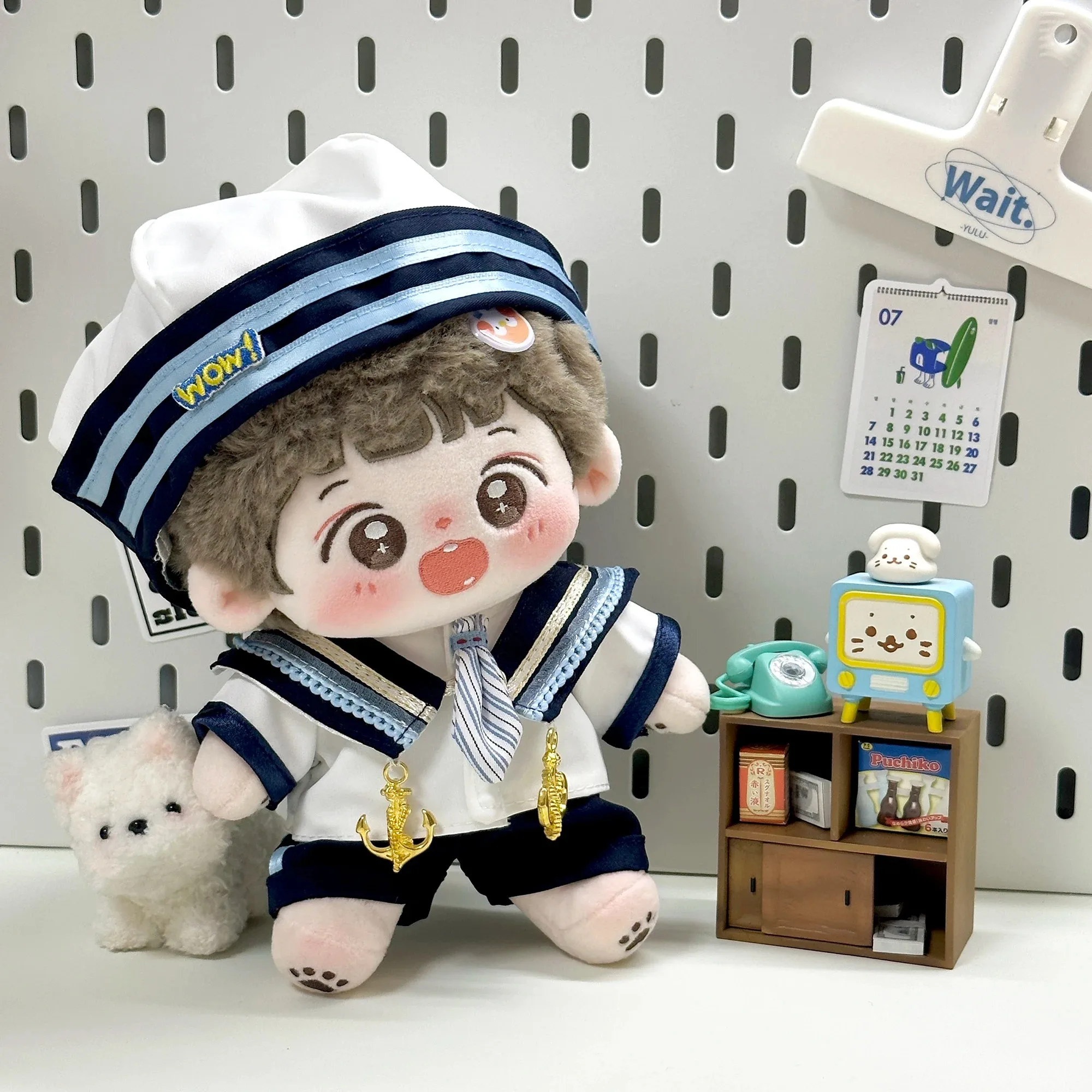 زي تنكري صغير كحلي للأولاد ، ملابس دمية قطيفة ، ملابس فستان ، إكسسوارات زي ، هدية الموضة ، 20 *