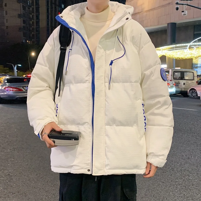 

Зимняя утепленная куртка-пуховик для подростков с капюшоном, теплая хлопковая, премиум-класса, повседневная, свободного кроя, в американском стиле