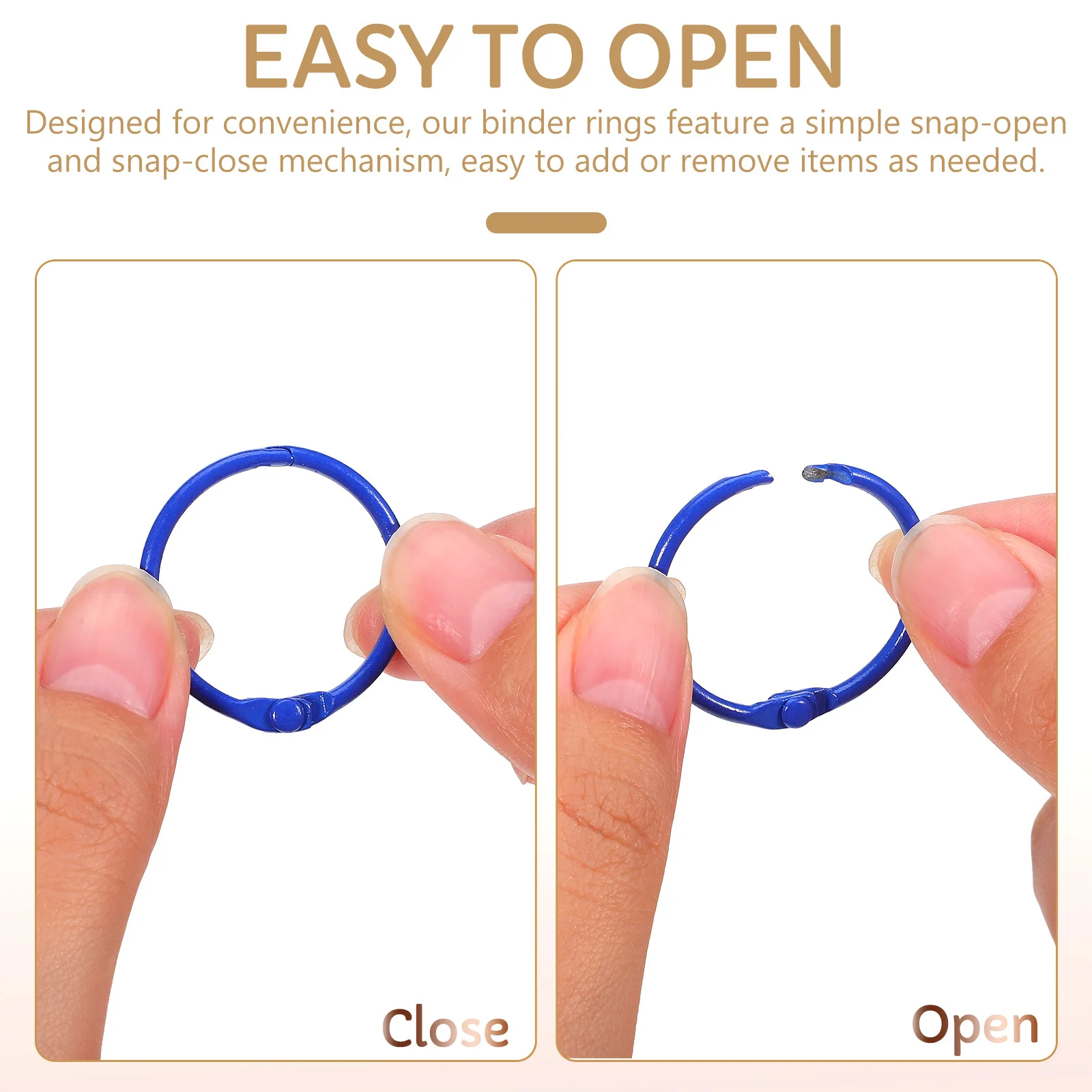 50pcs Colorful Keychain Rings Metal Binder Rings For Flash Cards Index Cards Loose Leaf Organizers Office Supplies Scrapbook