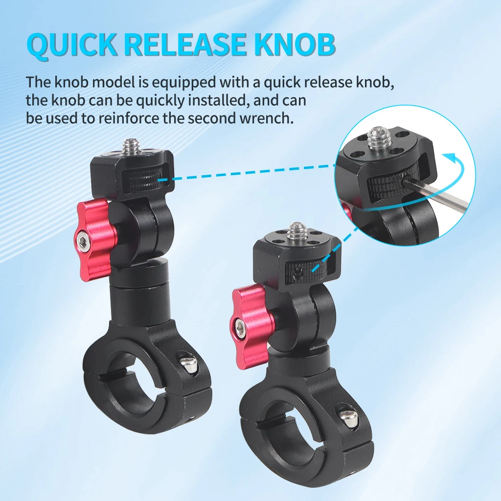 Motorrad Fahrrad Lenker Quick Release Clamp Halterung für GoPro 13 12 11 OSMO 360 Action 5Pro Insta360 GO 3S Stand Licht Halter – Detail 8