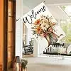 Fall Flowers Welcome Garden Flag,12 x 18 Inch Double Sided Floral Mason Jar Seasonal Welcome Design Burlap Autumn Holiday De jjp