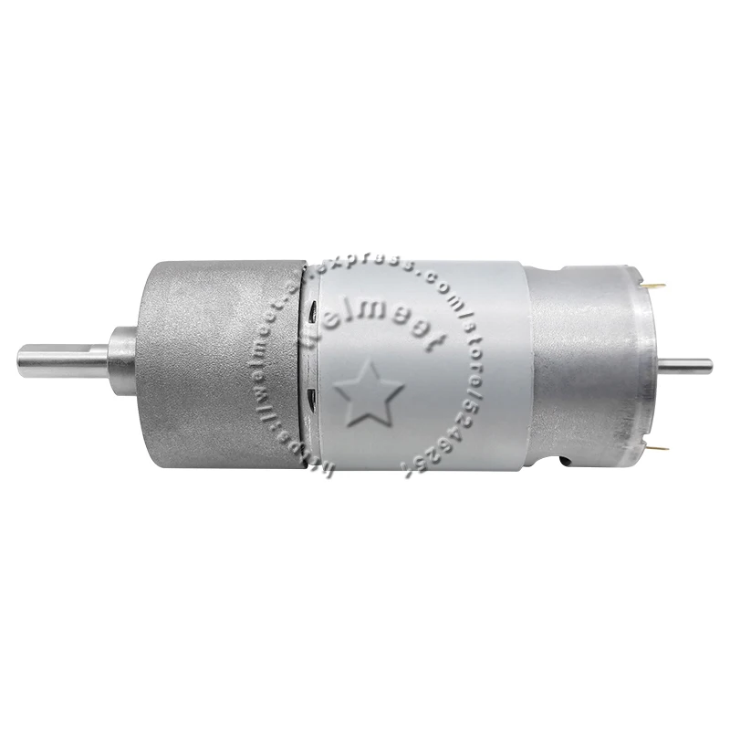 1pcs DC12V/24V Dual Shaft Large Torque Speed Reduction Gear Motor with Full Metal Gearbox JGA37GB-555