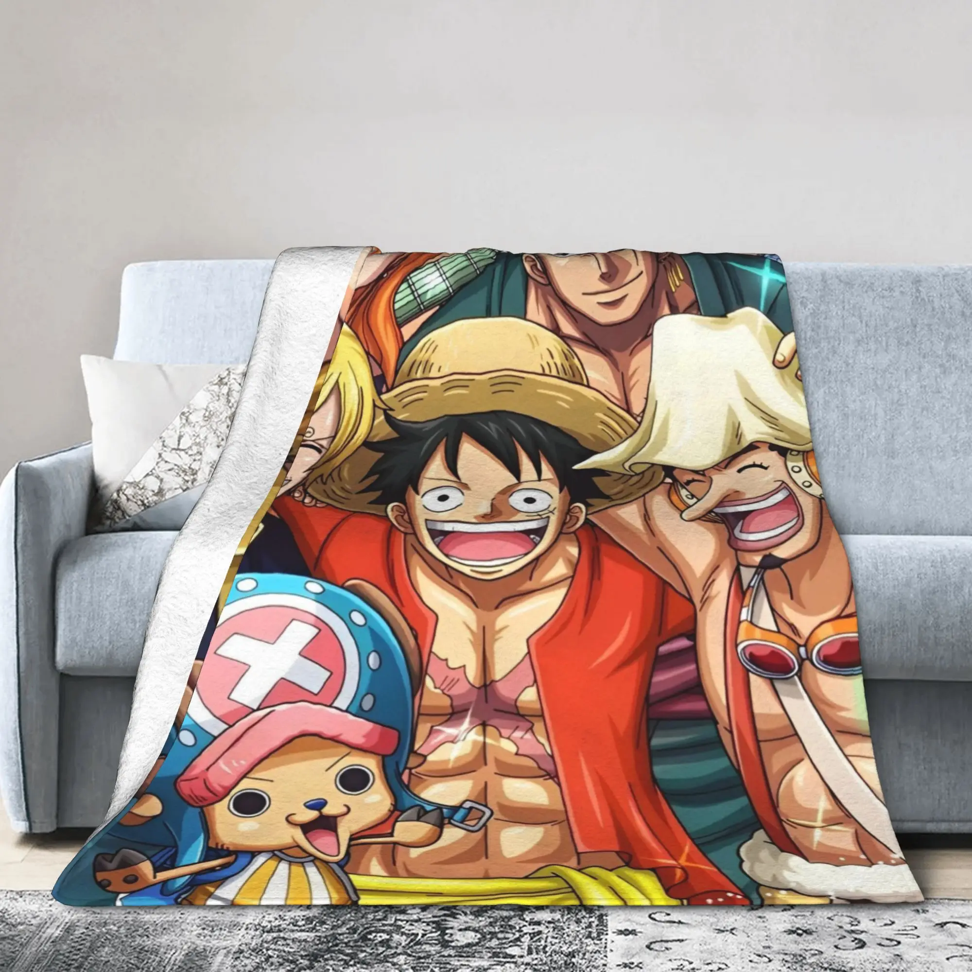 

Флисовое одеяло Луффи в стиле аниме Monkey D. Luffy, одеяло для постельного белья, автомобильный мягкий коврик для кровати,