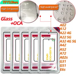 AAA LCD 전면 터치 스크린 유리 외부 렌즈, OCA 필름 포함, 삼성 갤럭시 A02s A22 A12 A32 A42 A52 A52s A72 4G 5G 용, 10 개