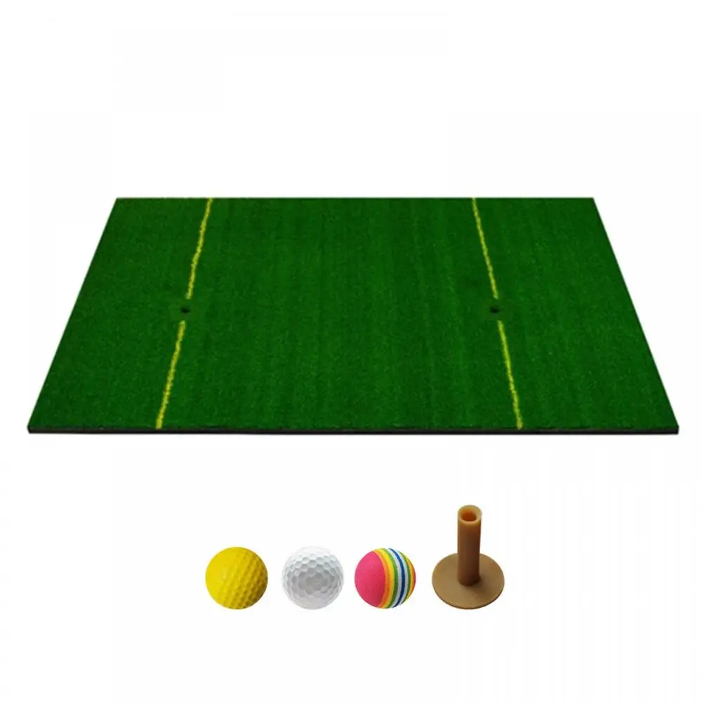 60cm x 90cm Indoor Golf Practice Hitting Mat Faux Turf Grass Pad with Dual Line