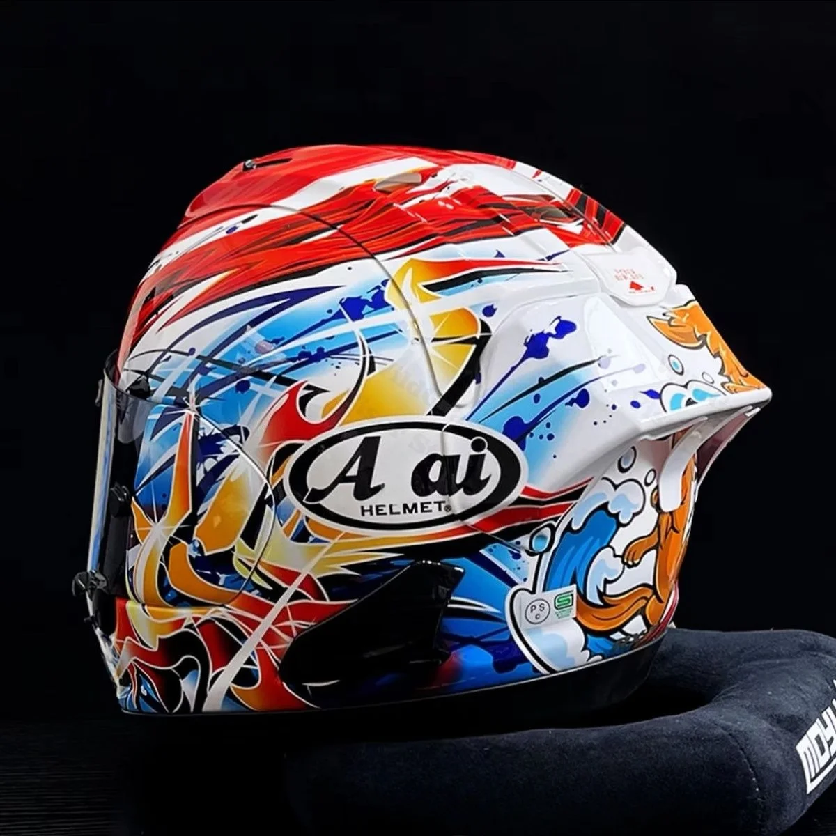 For ARAI RX7X RX-7X RX7V EVO Chaser-X CORSAIR-X Puppy Surfing Tail Large Tail, The Same Puppy Surfing Decorative Tail
