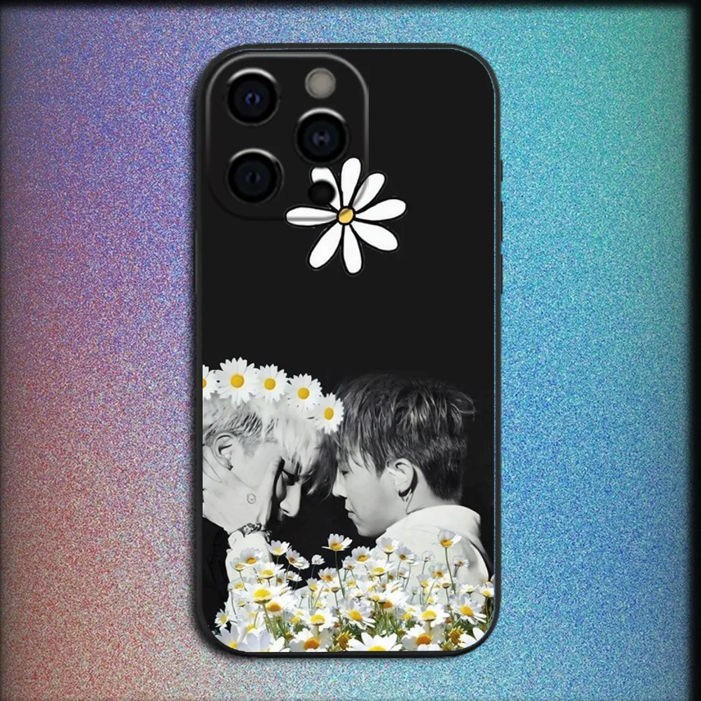 Chrysanthemum Singer GD G-Dragon Phone Case For iPhone 16,15,14,13,12,11,Pro,XS,Max,XR,Plus,SE,Mini Soft Black Cover - Image 5