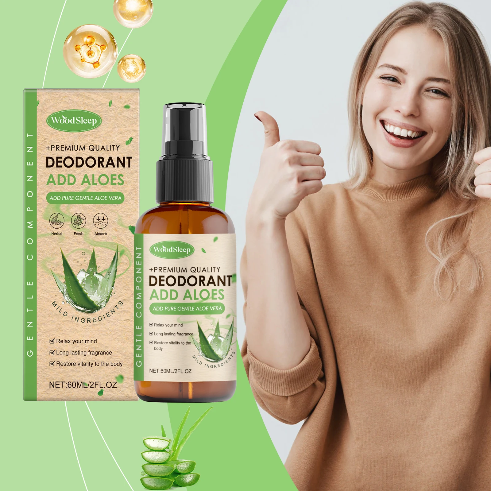 Aloe Magnesium Oil Spray Relieve Muscle Pain Anti Anxiety Body Relaxation Better Sleep Quality Deeply Moisturizes Smooth Skin