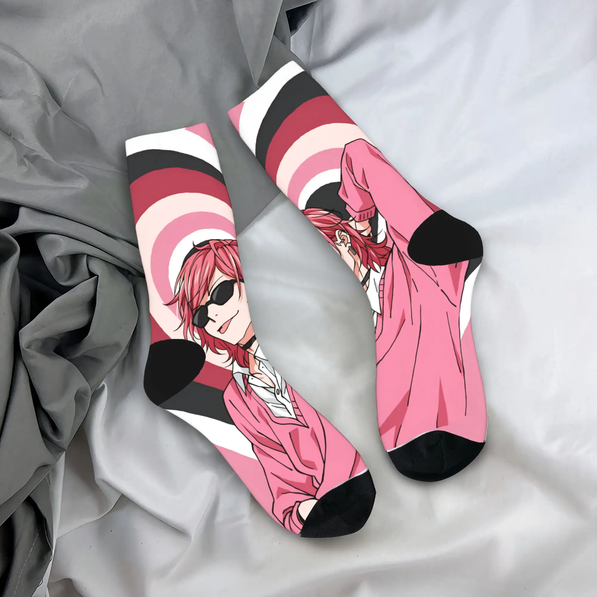 Yarichin B Club Yuri Socks  Non Slip Stockings Couple Soft Breathable Cycling Socks Autumn Kawaii Graphic Socks