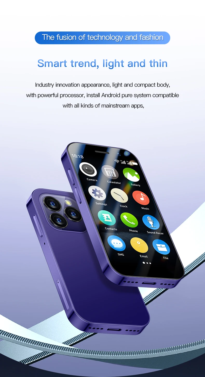 SOYES XS17 Pro 3G Smartphone 3.0inch MTK Quad Core 2GB RAM 16GB ROM Dual SIM 5MP 1950mAh Android Mini Cellphone Face Recognition
