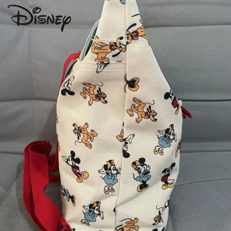 Disney Mickey tas ransel anak perempuan, tas punggung anak perempuan merek mewah, tas sekolah motif kartun kualitas tinggi, tas ransel serut modis untuk anak perempuan