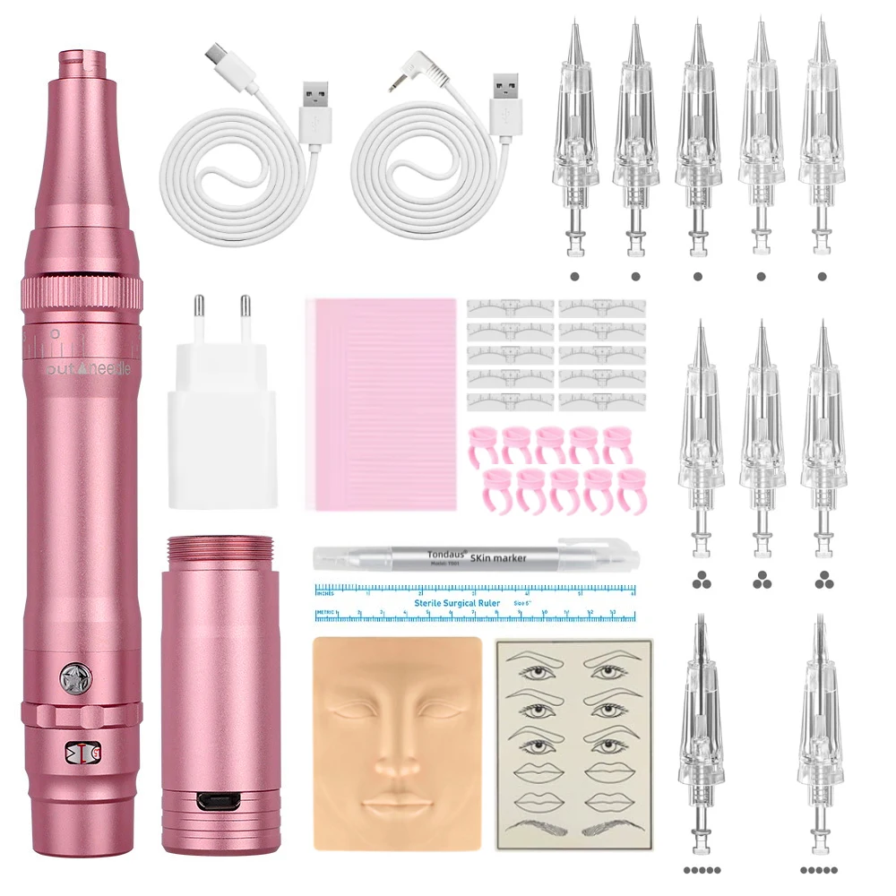 

Машинка для татуировки бровей или иглы, набор ручек для перманентного макияжа бровей для бровей, ручек для подводки глаз, губ и боди-арта красоты