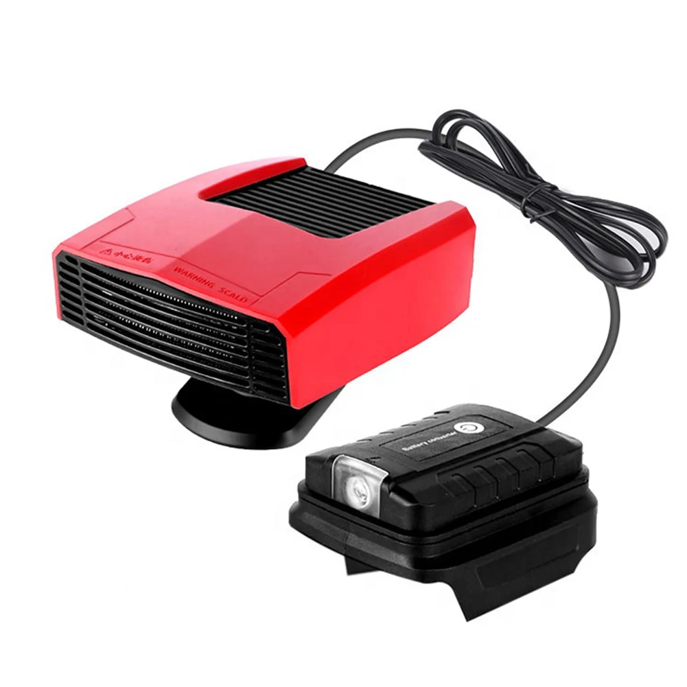 

Cleverly Designed Car Heater Adapter that rotates fully while providing dual charging ports compatible with batteries