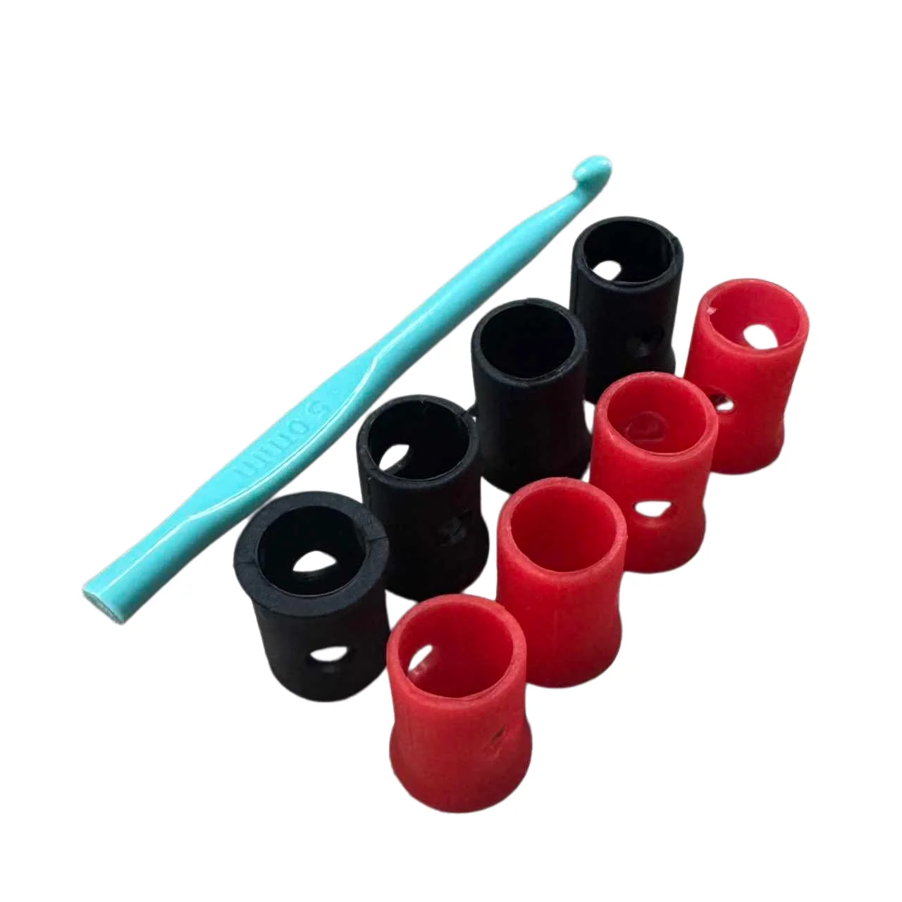 8PCS Black Red Tennis Racket Vibration Dampener Soft Shock Absorption Lightweight Durable Easy to Install Universal for Tennis