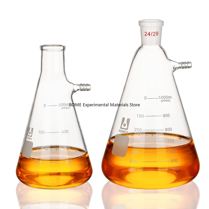 High Borosilicate Triangle Filter Flask with Mouth 150/250/500/1000/2000ml Lab Glassware