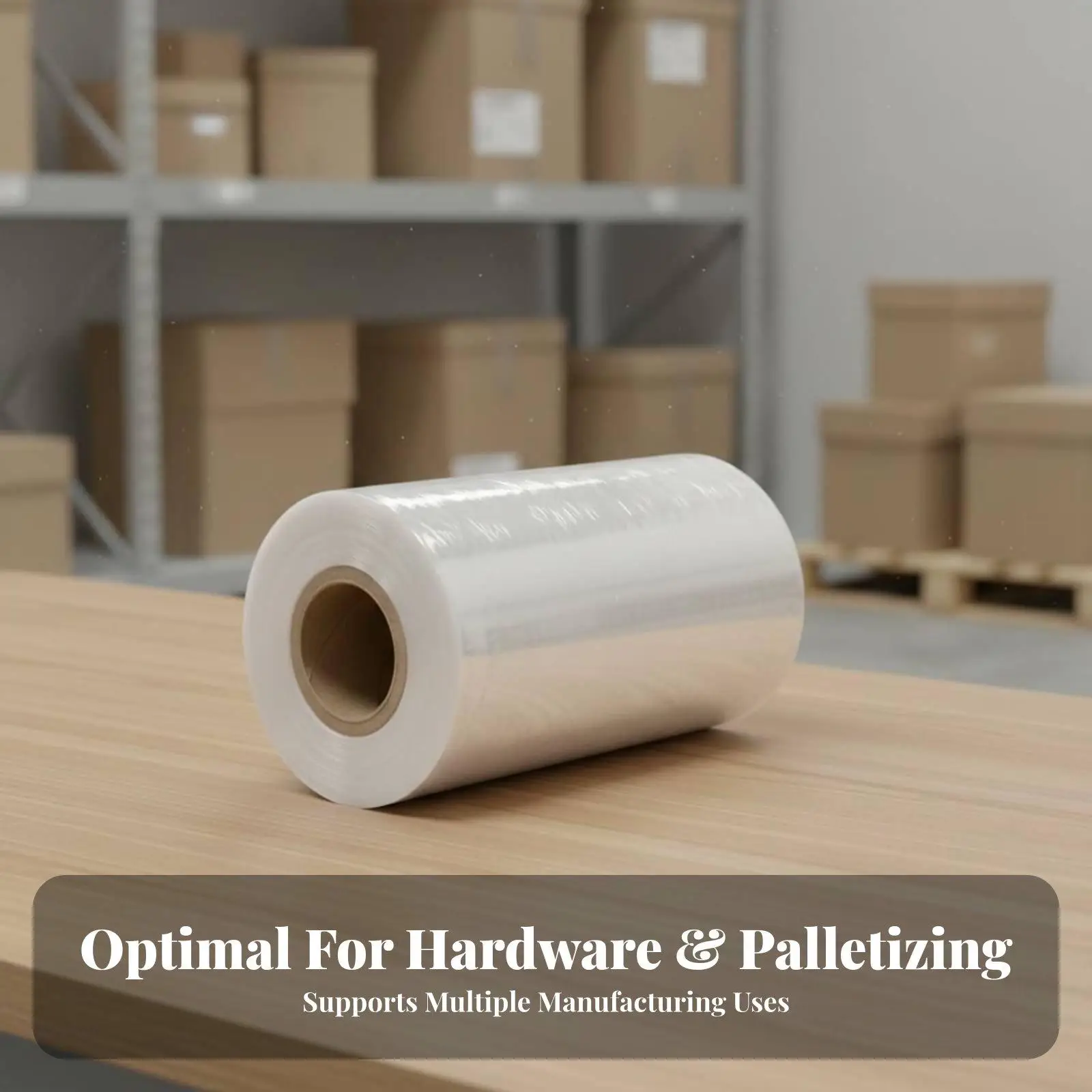 PE Stretch Film Roll Self-Adhering Stretch Wrap Film Heavy Duty Industrial Wrap