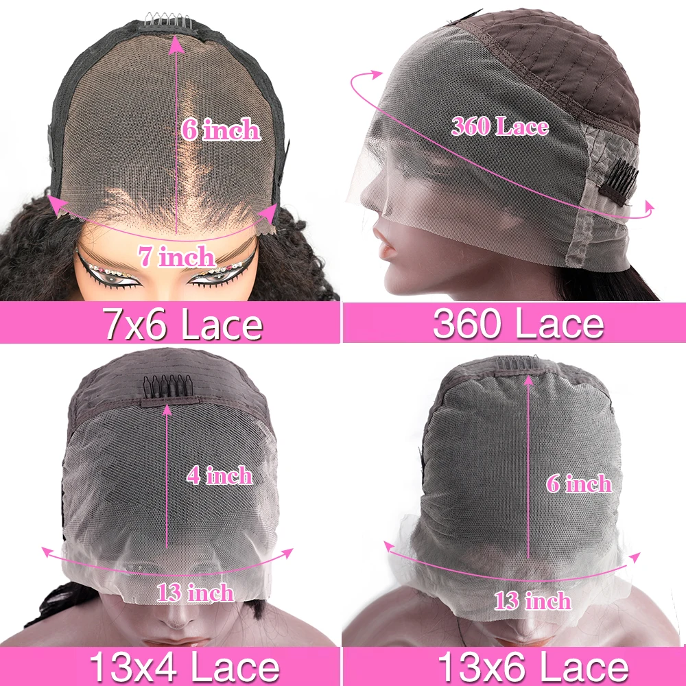 高密度220% 40インチ46インチ ロングディープウェーブ 13x6 13x4 レースフロント人毛ウィッグ カール 7x6 グルーレスウィッグ 女性用人毛ウィッグ