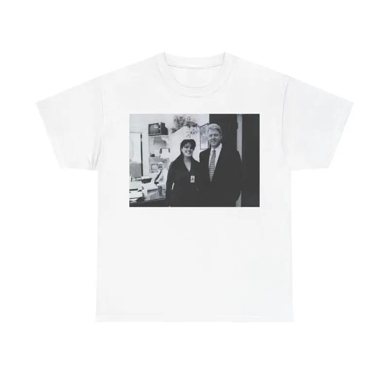 Bill Clinton T Shirt Funny White House Retro Comedy Monica Heavy Cotton