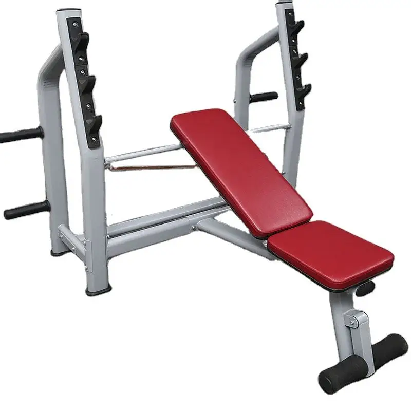 Commercial Professional Adjustable Bench Press With Leg Support, Weight Lifting Squat Rack Integrated Gym Fitness Equipment