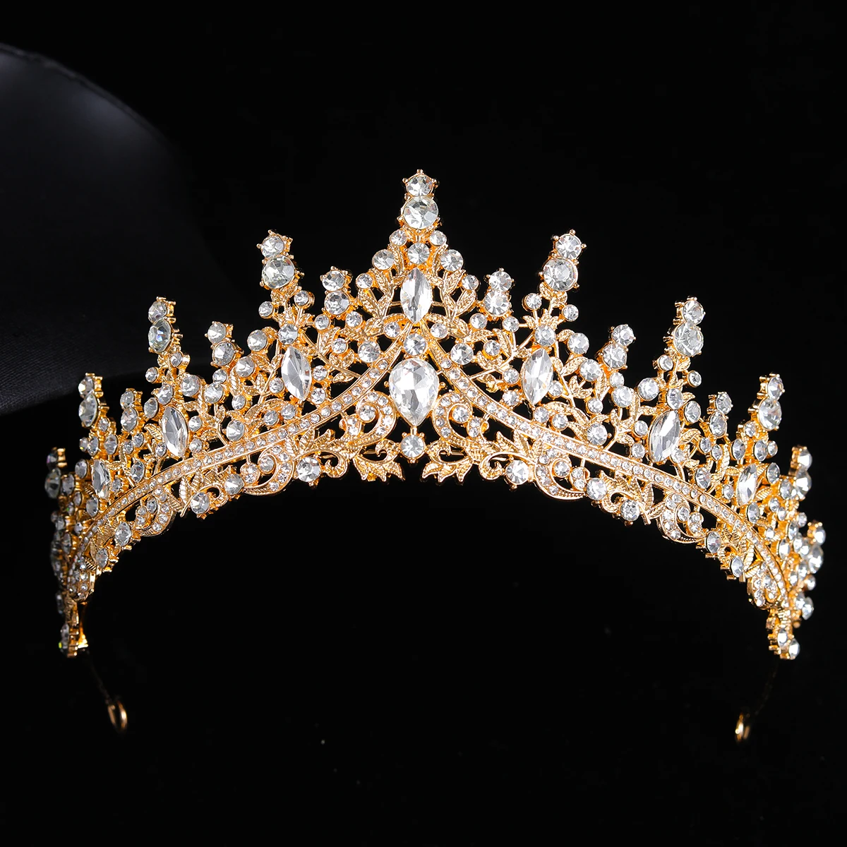 Fashion Gold Silver Color Crystal Rhinestone Tiaras And Crowns For Bride Women Princess Diadems Wedding Hair Accessories