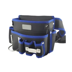 Sturdy Cloth Tool Belt Reliable Woodworking Nail Pouch with Multiple Pockets & Adjustable Waist Strap Handy Nail Bag