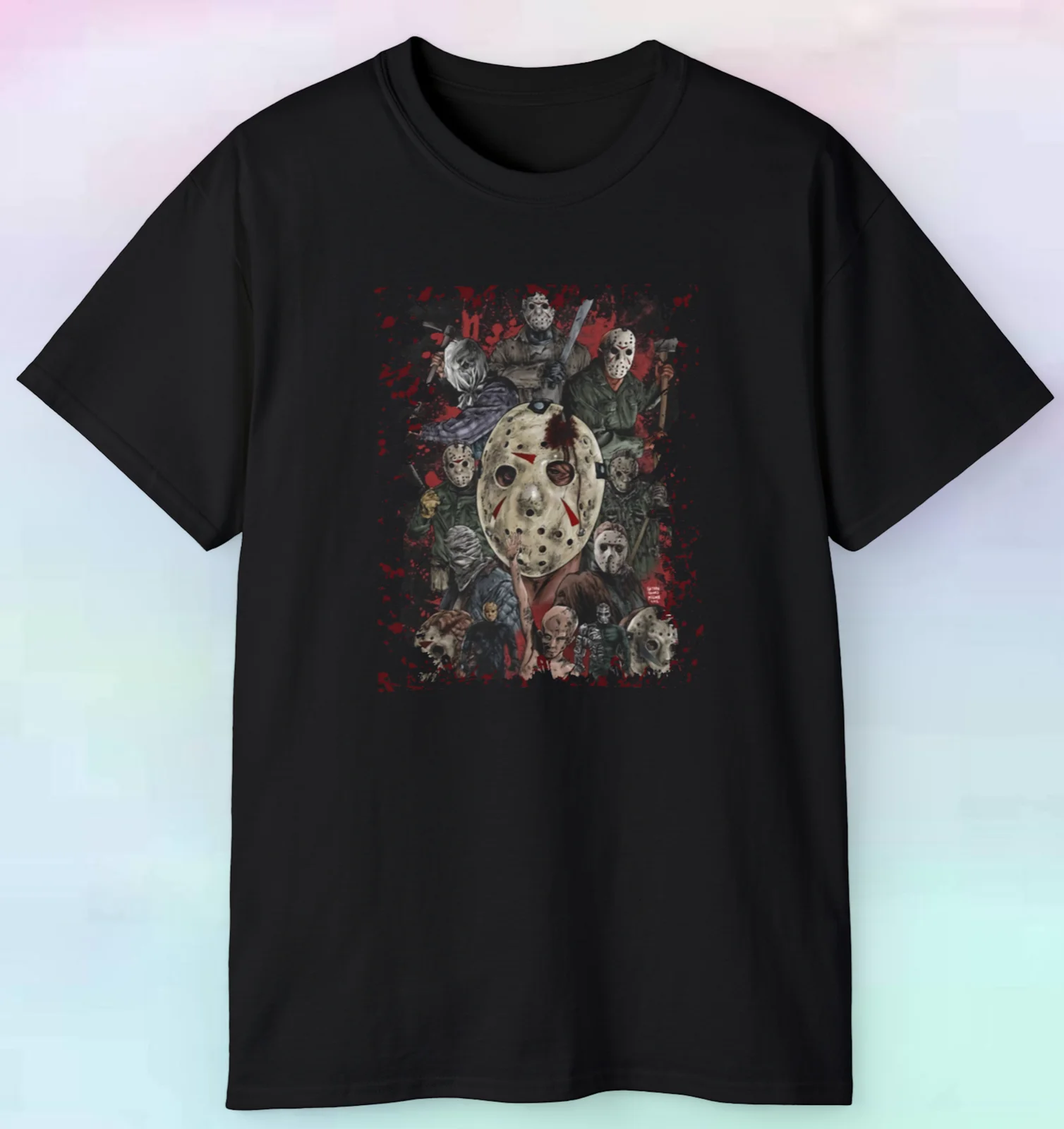 Men's Women's The Many Faces of Jason T Shirt | Halloween Horror Slasher | S-5XL