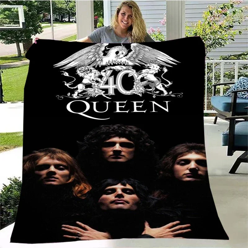 Freddie Mercury Queen-Rock-Band Soft Plush Blanket,Flannel Blanket Throw Blanket for Living Room Bedroom Bed Sofa Picnic Cover