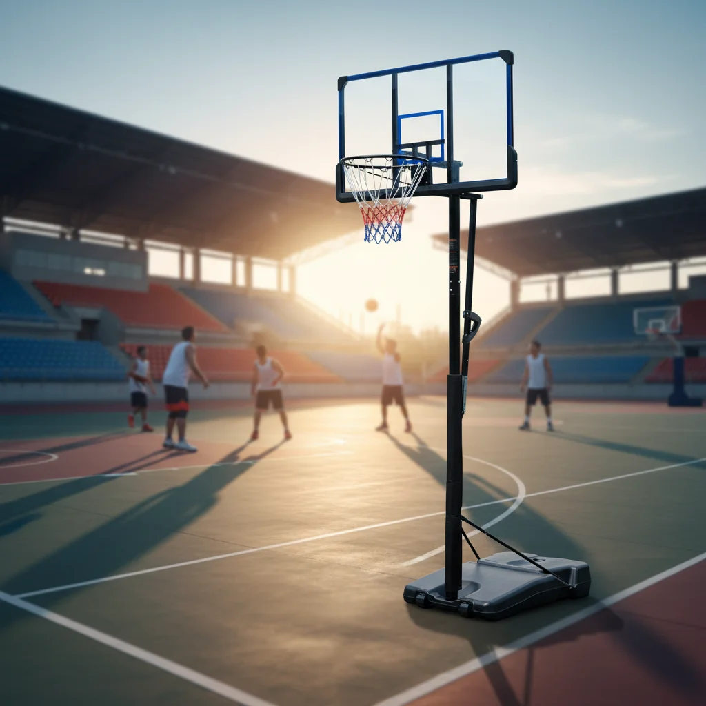 Adjustable Portable Training Equipment 48inch 10ft Adjustable Basketball Goals Post Acrylic Backboard Basketball Stand Setpromot