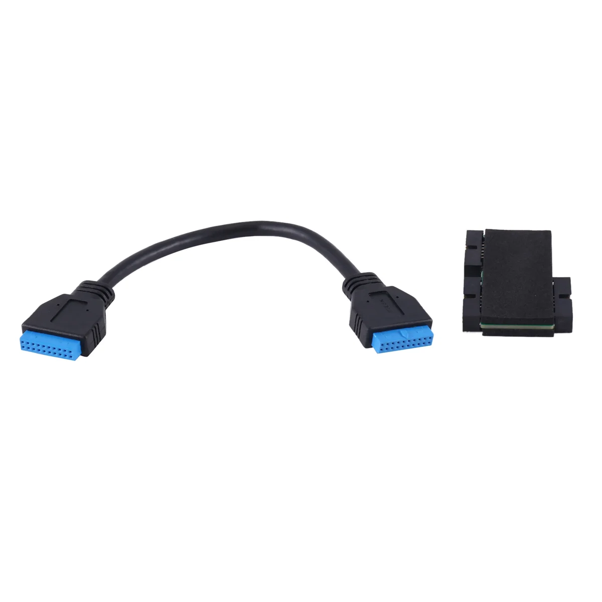 OUVU-USB 3.0 19PIN محور واحد إلى اثنين مع رقاقة وكابل وحدات تصميم USB 19PIN HUB اللوحة الأم 19PIN تمديد كابل 1 إلى 2