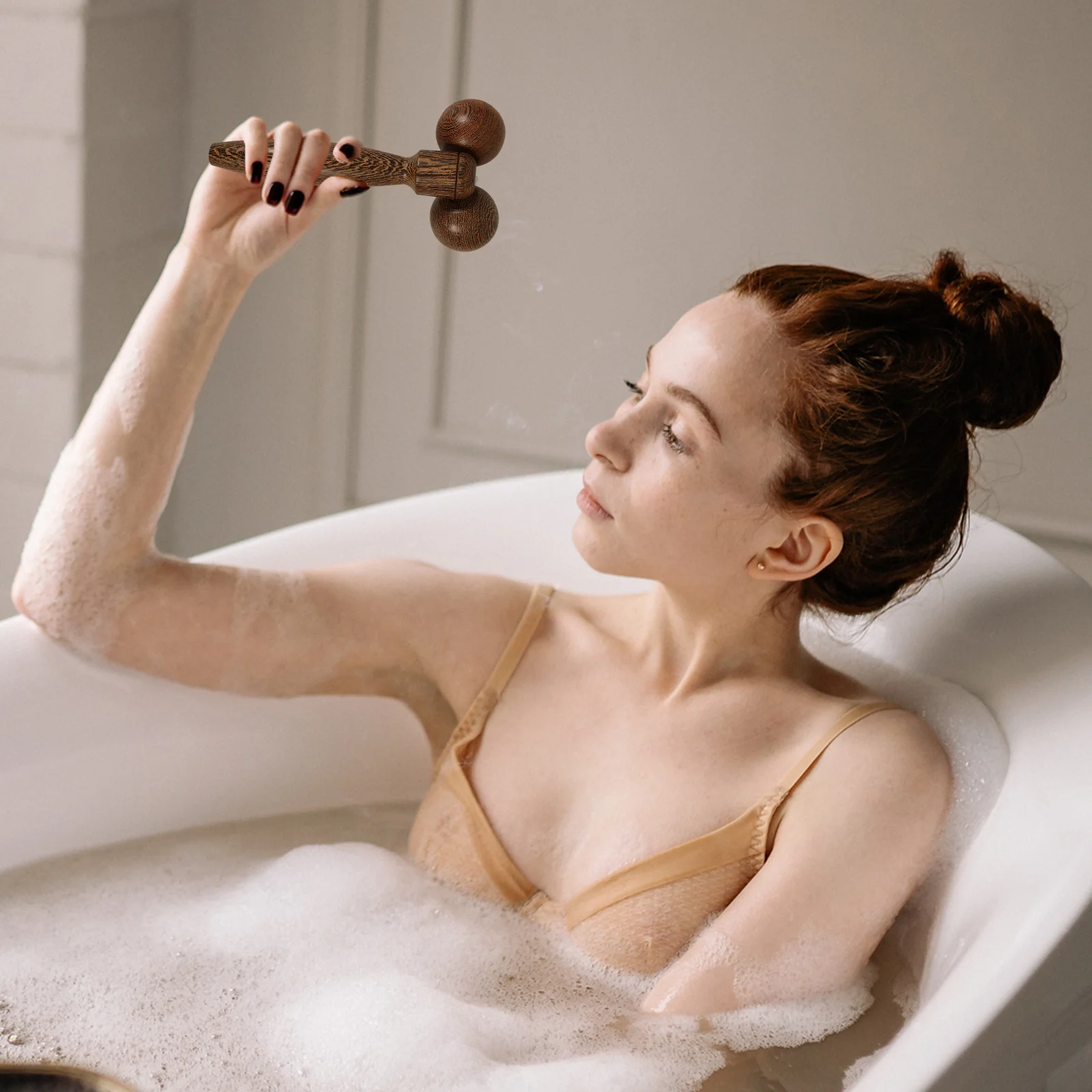 

Эргономичный деревянный массажный ролик для лица, портативный лифтинговый инструмент для укрепления кожи, антивозрастной косметический инструмент, массажный ролик для лица