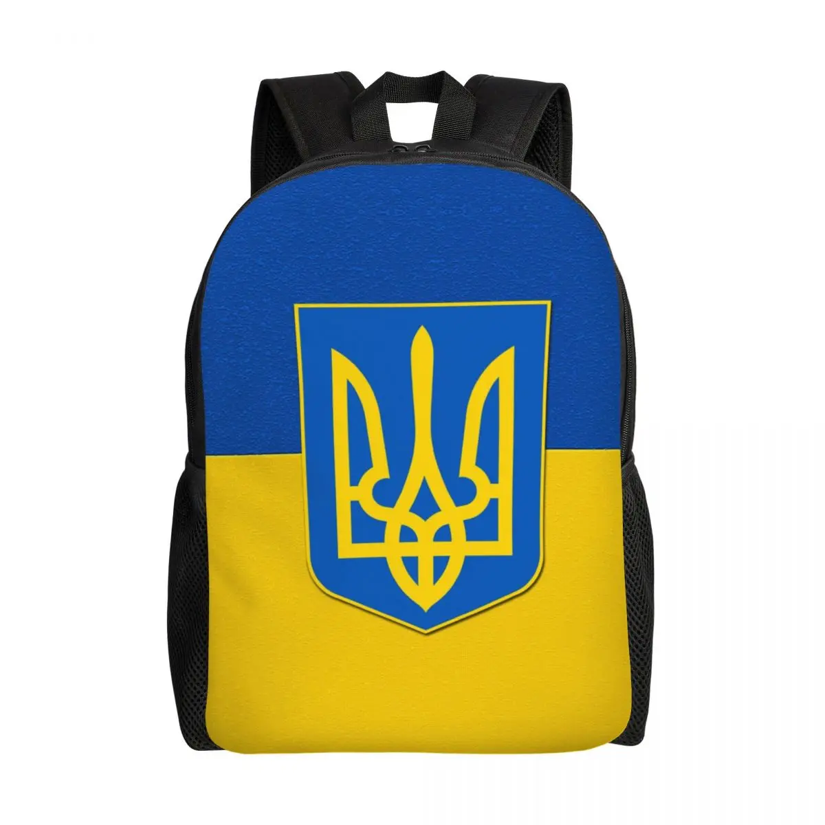 

Flag Of Ukraine And Coat Of Arms Of Ukraine Backpacks Ukrainian Patriotic College School Travel Bag Bookbag Fits 15 Inch Laptop